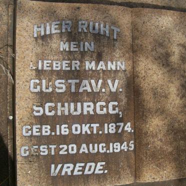 SCHURGG Gustav V. 1874-1945