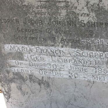 SCHIPPER Maria Francina nee LEIBRANDT 1859-1958