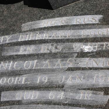 SCHALKWYK Nicolaas, van -1961