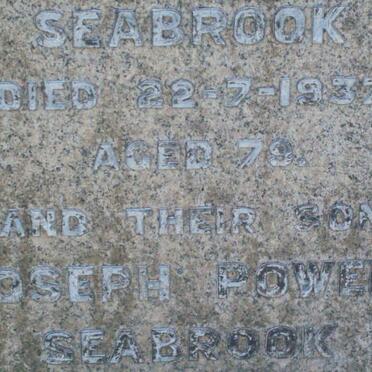 SEABROOK Elizabeth Mary -1937 :: SEABROOK Joseph P. -195?