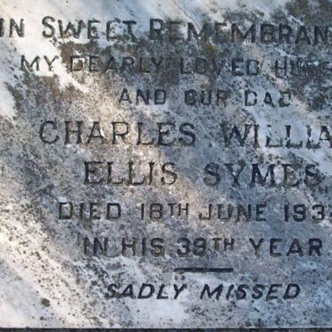 SYMES Charles William Ellis -1934