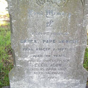 SKINNER Ernest Pape -1913 :: SKINNER Cecil John -1927