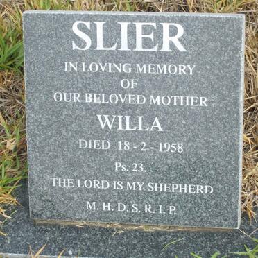 SLIER Willa -1958