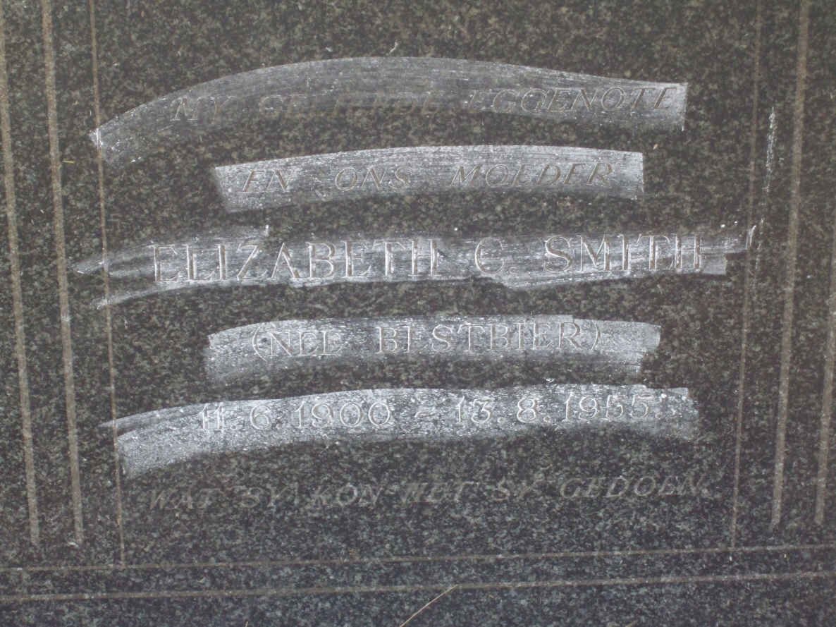 SMITH Elizabeth C. nee BESTBIER 1900-1955