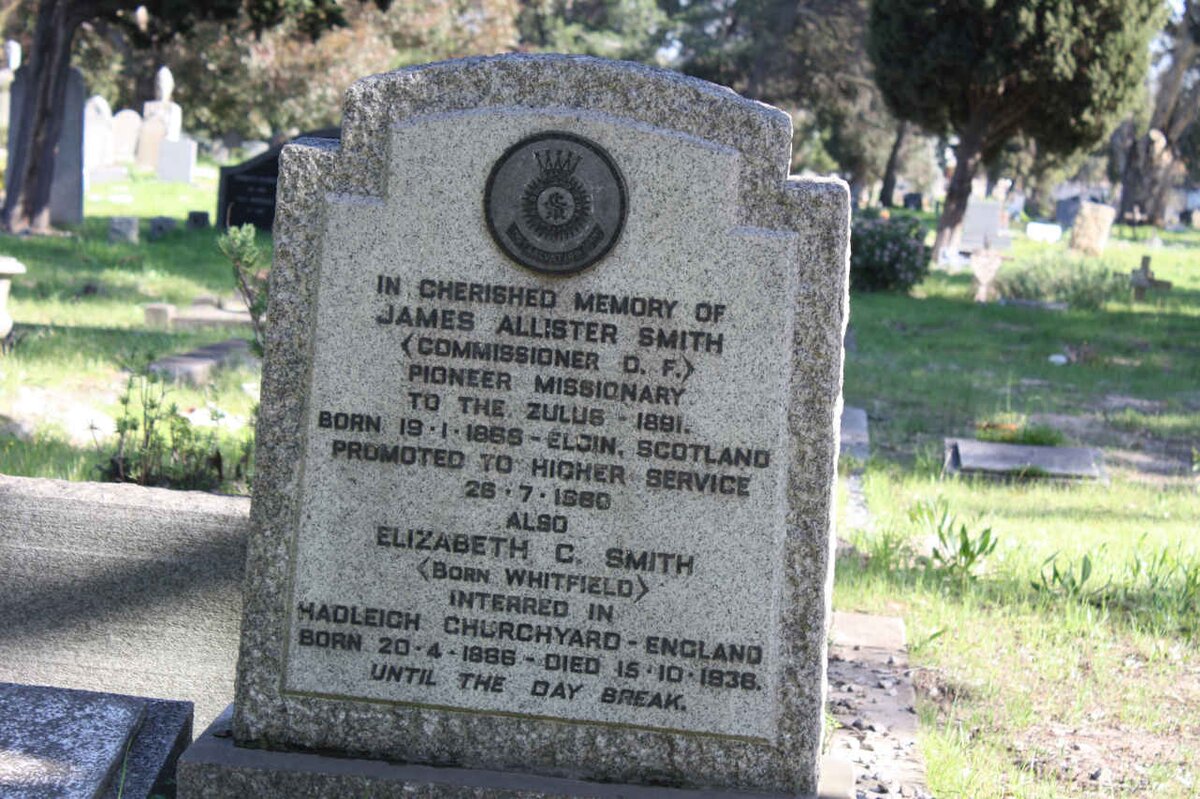 SMITH James Allister 1865-1960 &amp; Elizabeth C. WHITFIELD 1886-1936