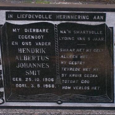 SMIT Hendrik Albertus Johannes 1906-1968