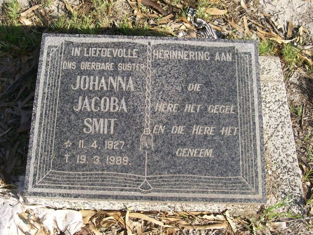 SMIT Johanna Jacoba 1927-1989
