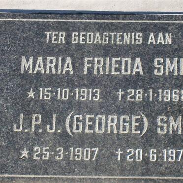 SMIT J.P.J. 1907-1979 &amp; Maria Frieda 1913-1968