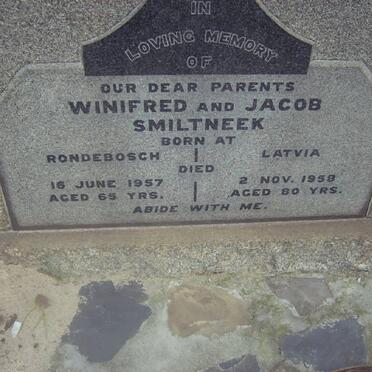 SMILTNEEK Jacob -1958 &amp; Winifred -1957