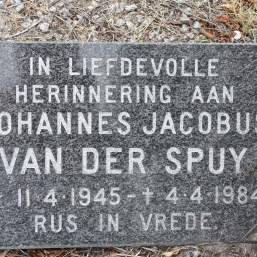SPUY Johannes Jacobus, van der 1945-1984