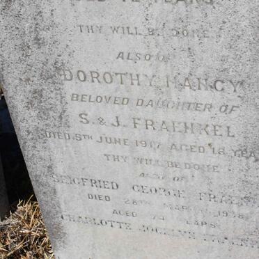 FRAENKEL Dorothy Nancy -1917