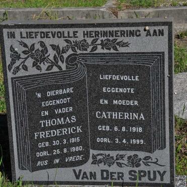 SPUY Thomas Frederick, van der 1915-1980 &amp; Catherina 1918-1999