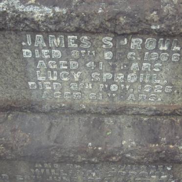 SPROUL James -1906 &amp; Lucy -1926
