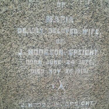 SPEIGHT J. Hodgson 1873-1935 &amp; Maria 1876-1919