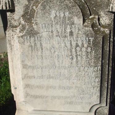 TENNANT William Henry -1908 