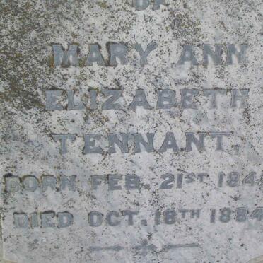 TENNANT Mary Ann 1845-1884