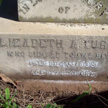 TURNER Elizabeth A.  -1895 