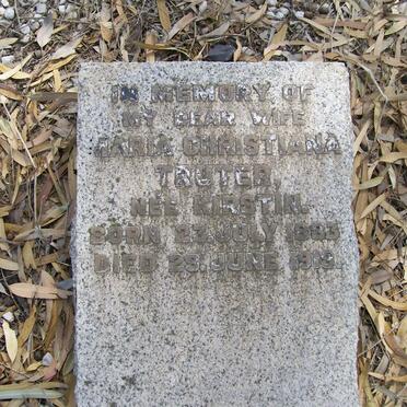 TRUTER Maria Christina nee KIRSTIN 1883-1918