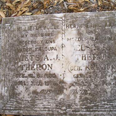 THERON Wiets A.J. 1900-1978 &amp; Elsie K. KRUGER 1907-1981