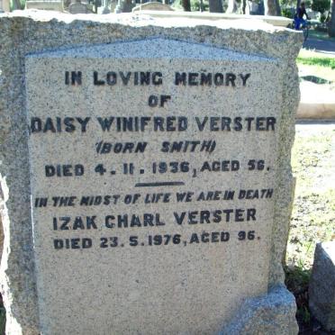 VERSTER Izak Charl -1976 &amp; Daisy Winifred SMITH -1936