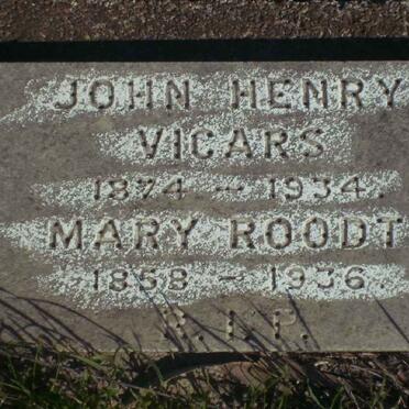 VICARS John Henry 1874-1934 :: ROODT Mary 1858-1936
