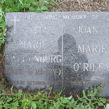 VALKENBURG Zita Marie nee O'RILEY -1979 ::O'RILEY Joan Marie -1989