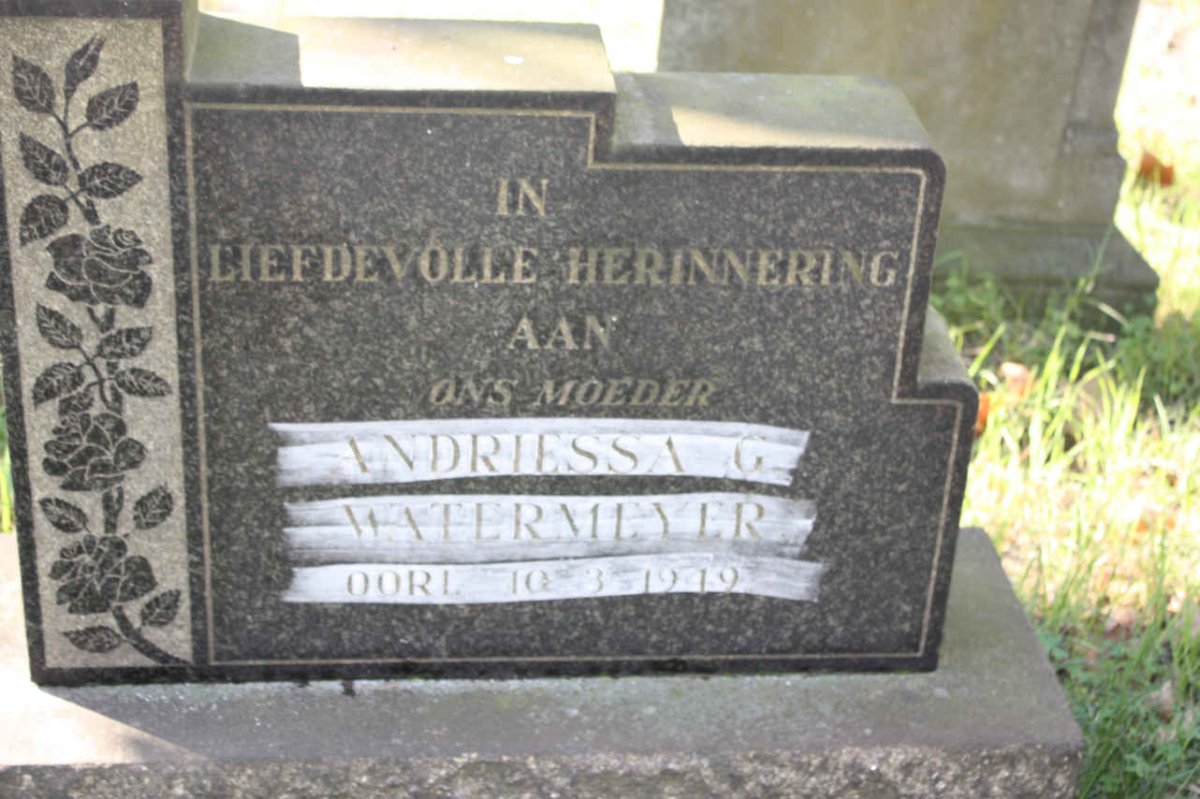 WATERMEYER Andriessa G. -1949