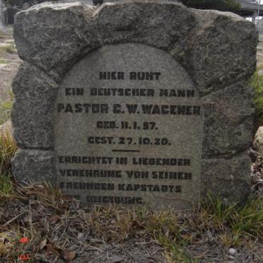 WAGENER G.W. 1857-1920