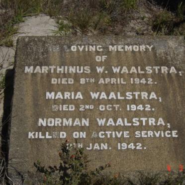 WAALSTRA Marthinus W. -1942 :: WAALSTRA Maria -1942 :: WAALSTRA Norman -1942