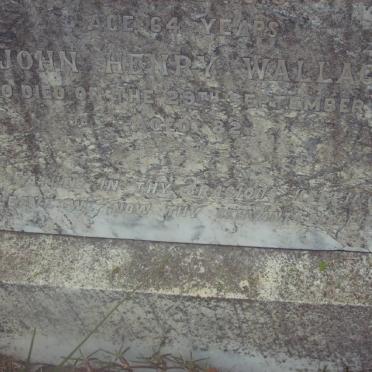 WALLACE John Henry -1937 &amp; Emily 1913 :: WALLACE Ann -1905