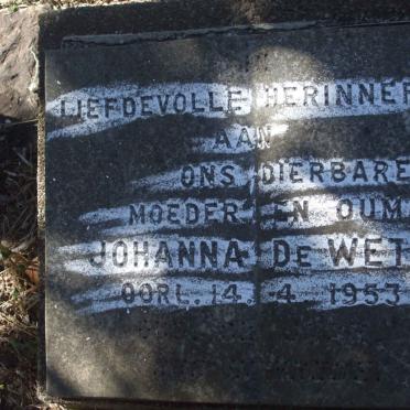 WET Johanna, de -1953