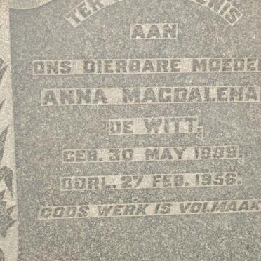 WITT Anna Magdalena, de 1889-1956