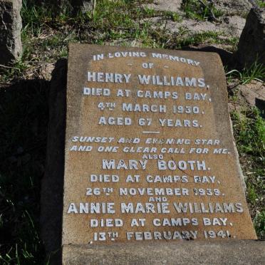 WILLIAMS Henry -1930 :: WILLIAMS Annie Marie -1941 :: BOOTH Mary -1939