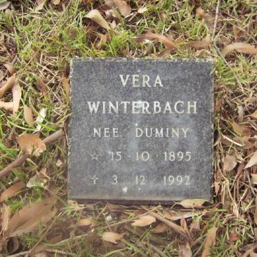 WINTERBACH Vera nee DUMINY 1895-1992
