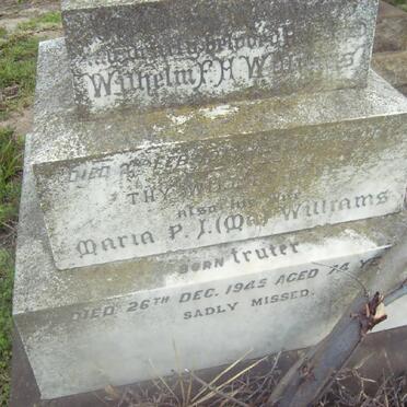 WILLIAMS Wilhelm F.H. ?? &amp; Maria P.J. TRUTER -1945