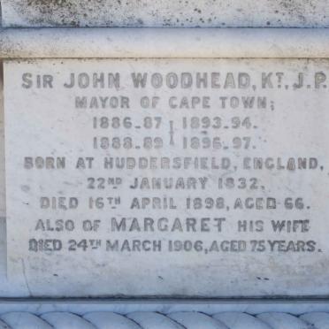 WOODHEAD John 1832-1898 &amp; Margaret -1906