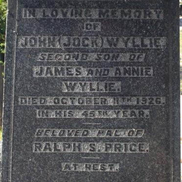 WYLLIE John -1926