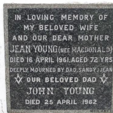 YOUNG John -1962 &amp; Jean MACDONALD -1961