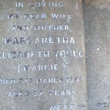 YOUNG Margaretha Elizabeth -1947