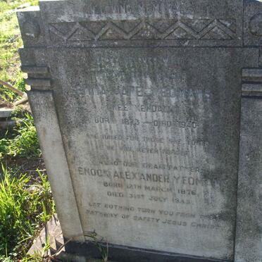 YEOMANS Enock Alexander 1876-1945 &amp; Emma Jane KENDALL 1873-1940