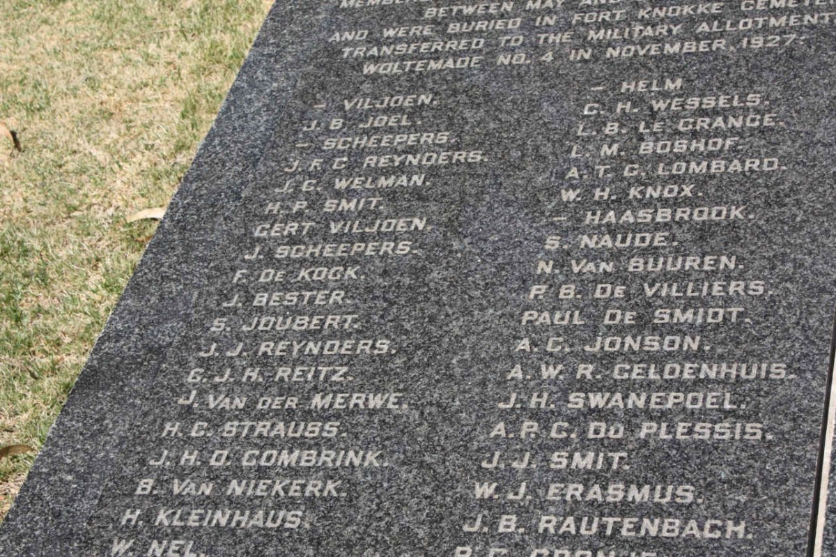 3. Republican Forces who were buried in Fort Knokke Cemetery1900 & re-interred in 1927
