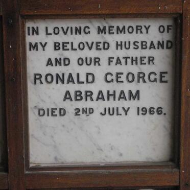 ABRAHAM Ronald George -1966