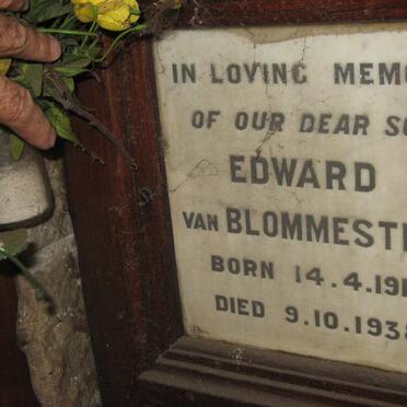 BLOMMESTEIN Edward, van 1914-1938