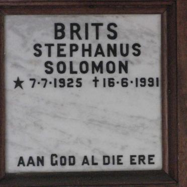 BRITS Stephanus Solomon 1925-1991