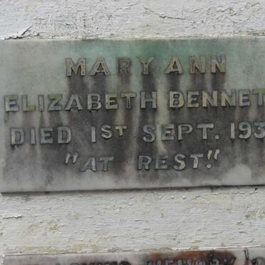 BENNETT Mary Ann Elizabeth -1936