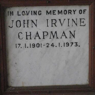 CHAPMAN John Irvine 1901-1973