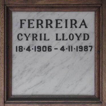 FERREIRA Cyril Lloyd 1906-1987