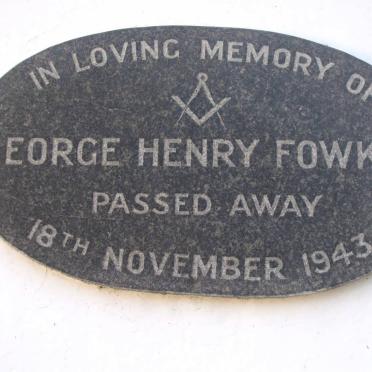 FOWKES George Henry -1943