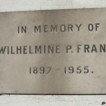 FRANTZ Wilhelmine P. 1897-1955