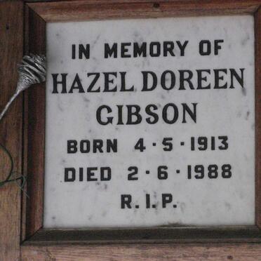 GIBSON Hazel Doreen 1913-1988